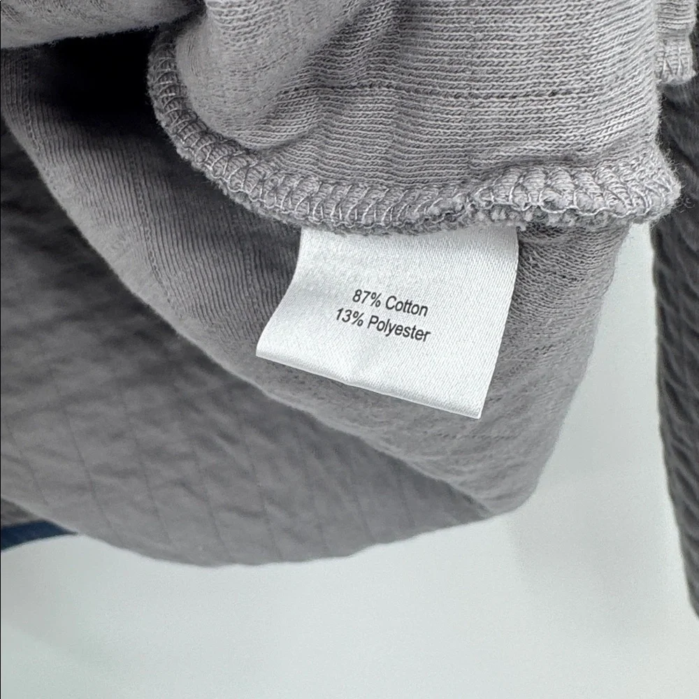 Peter Millar Men's Gale Grey Quad Quilted Quarter-Zip Pullover Shirt SZ Medium